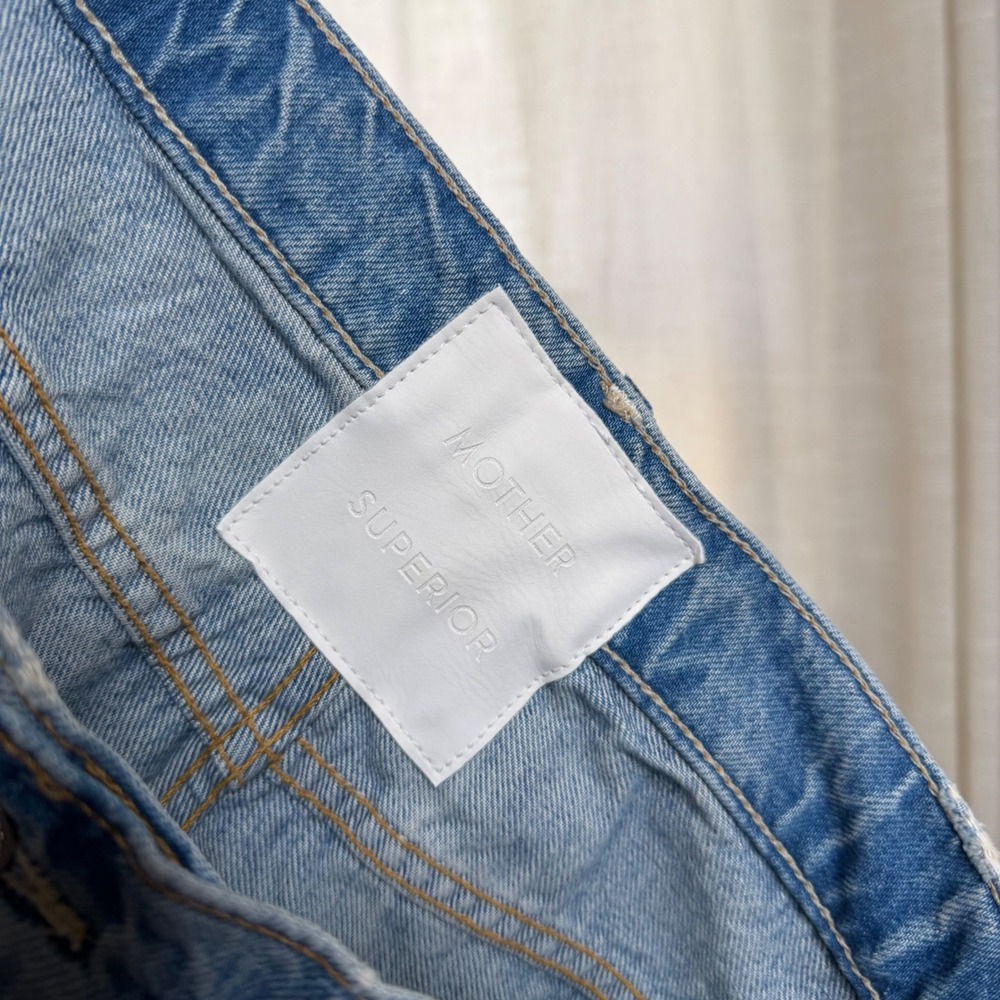 NWT Mother The Ditcher Roller Skimp Jeans Didnt I Warn You Button Fly Women's 33 - Picture 8 of 12
